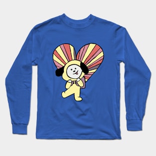 Chimmy With Heart Parachute Inspired Kawaii Street Art Graffiti Weathered Edit Long Sleeve T-Shirt